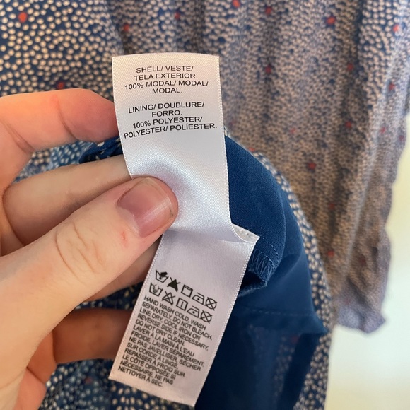 Lucky Brand Mila wrap surplice puff sleeve ruffle mini dress - Picture 9 of 9